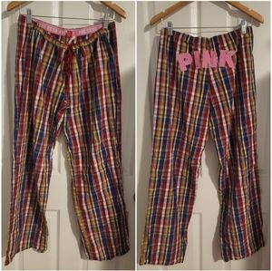 VICTORIA'S SECRET "PINK" BRAND PLAID PAJAMA PANTS